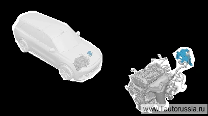 Кронштейн крепления ECU двигателя — расположение