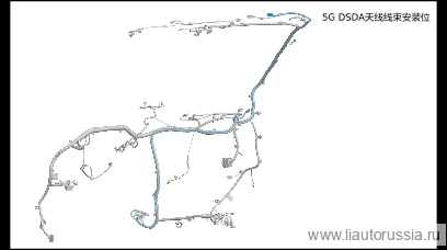 Жгут проводов антенны 5G DSDA — расположение