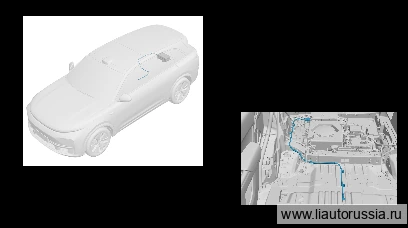 Высоковольтный жгут проводов разряда 220 В в салоне автомобиля — расположение