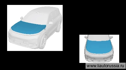 Сварной металлический узел капота в сборе — расположение