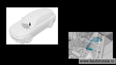 Датчик температуры в салоне в сборе — расположение